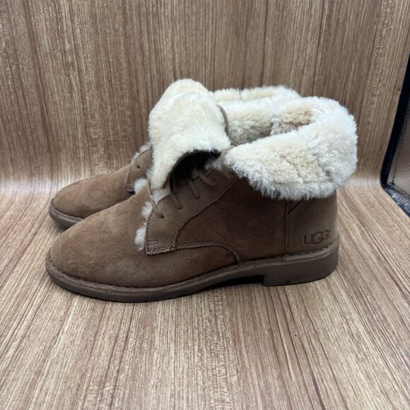 UGG QUINCY WOMEN ANKEL BOOTS SUEDE CHESTNUT US 9.5/ UK 7.5 /EU 40.5 - Picture 4 of 11